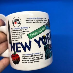 Set of TWO NYC VINTAGE Coffee Mugs 1990 City Merch